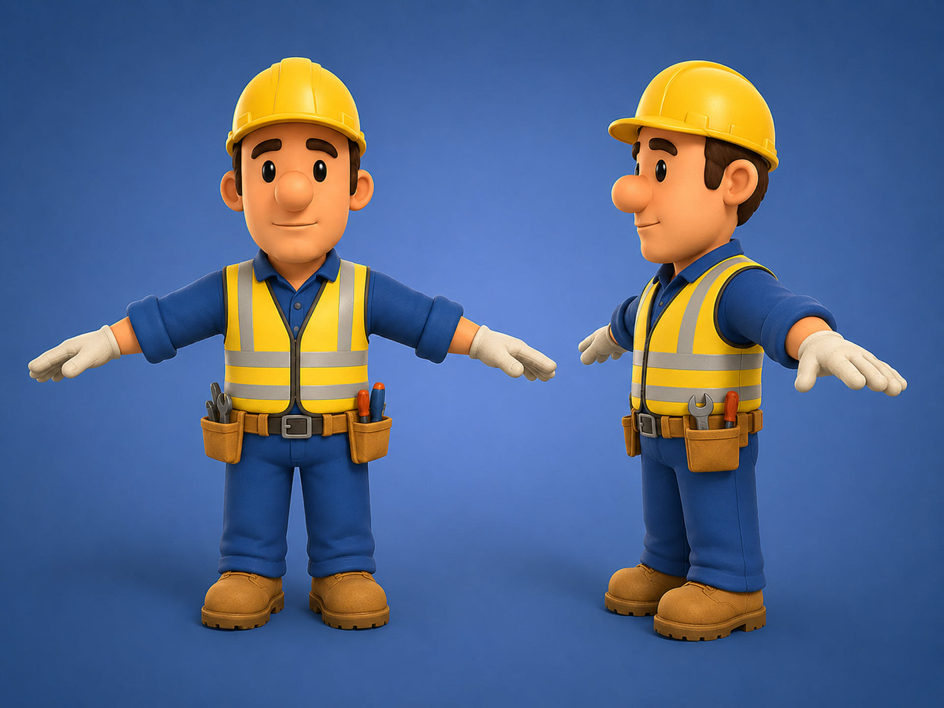 Personnage ouvrier du bâtiment