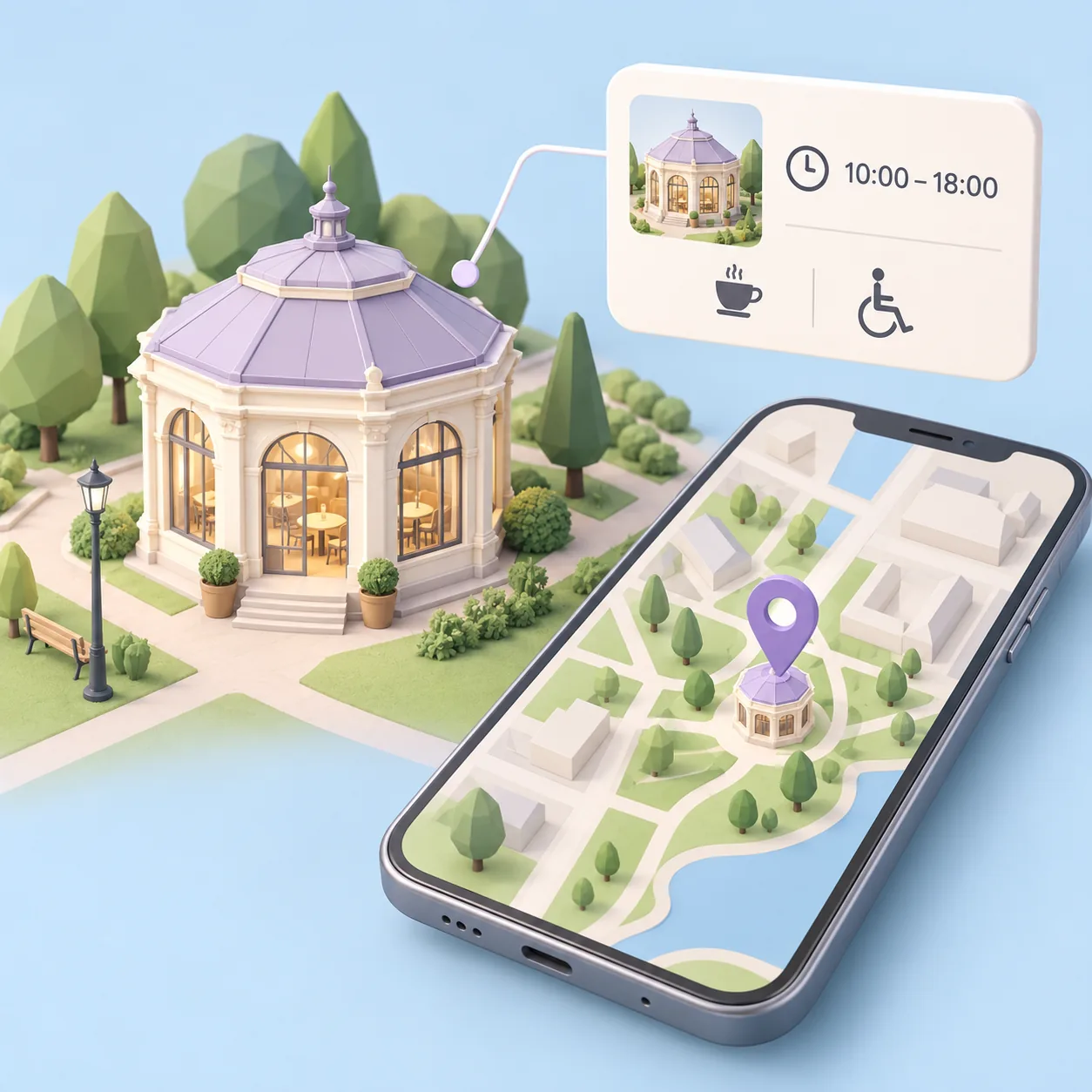 Carte Cartomapix : fiche d'un trou de golf sur la carte 3D