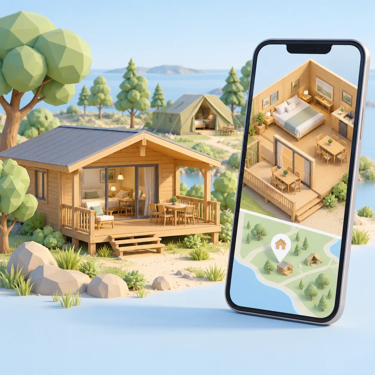 Touring a holiday rental before booking