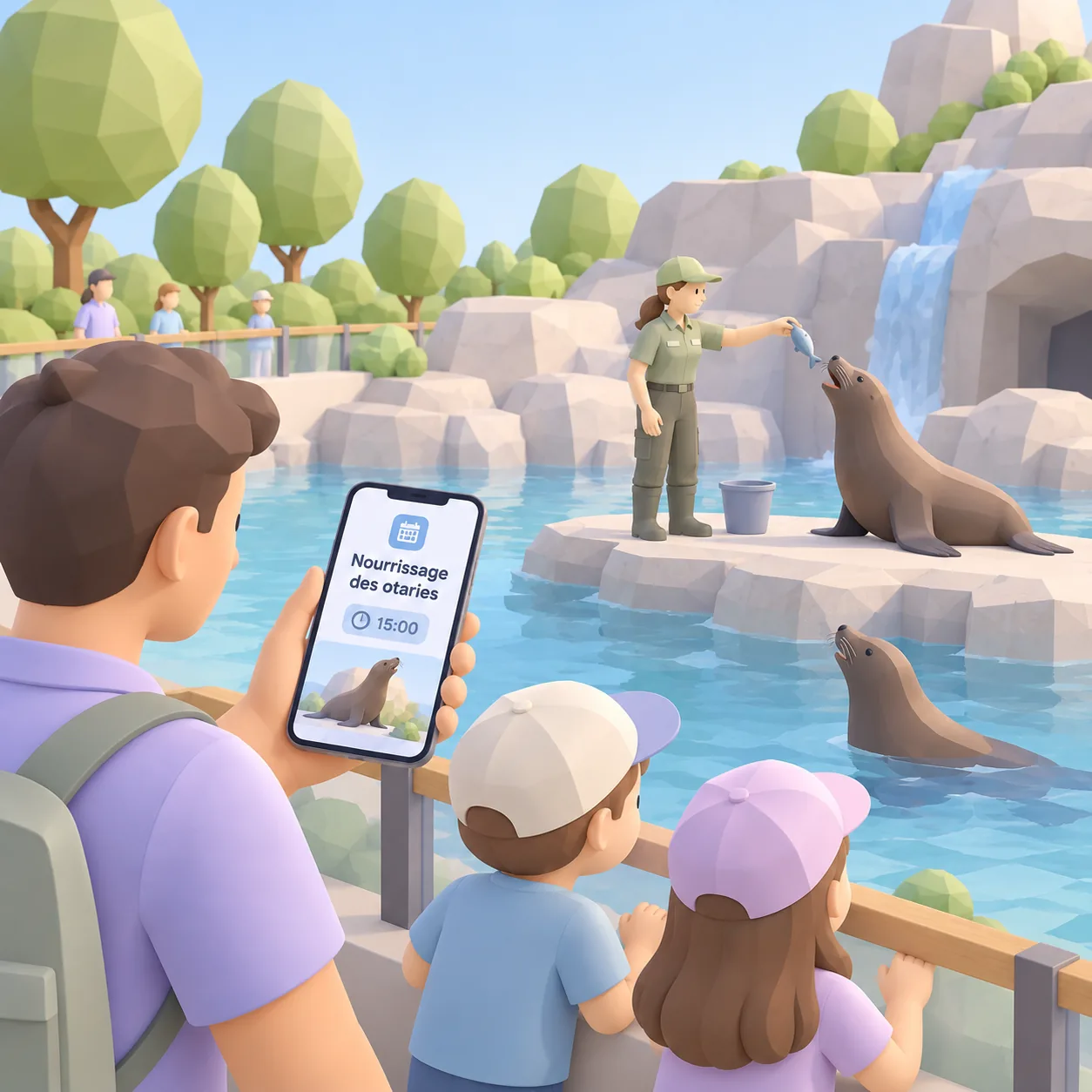 Carte Cartomapix : nourrissage des otaries au programme du jour